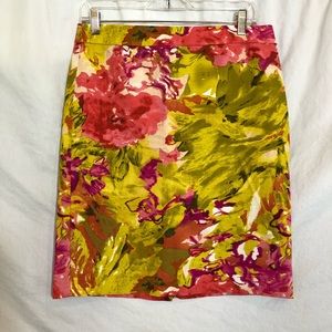 J Crew NWT Multicolored pink & green skirt size 6